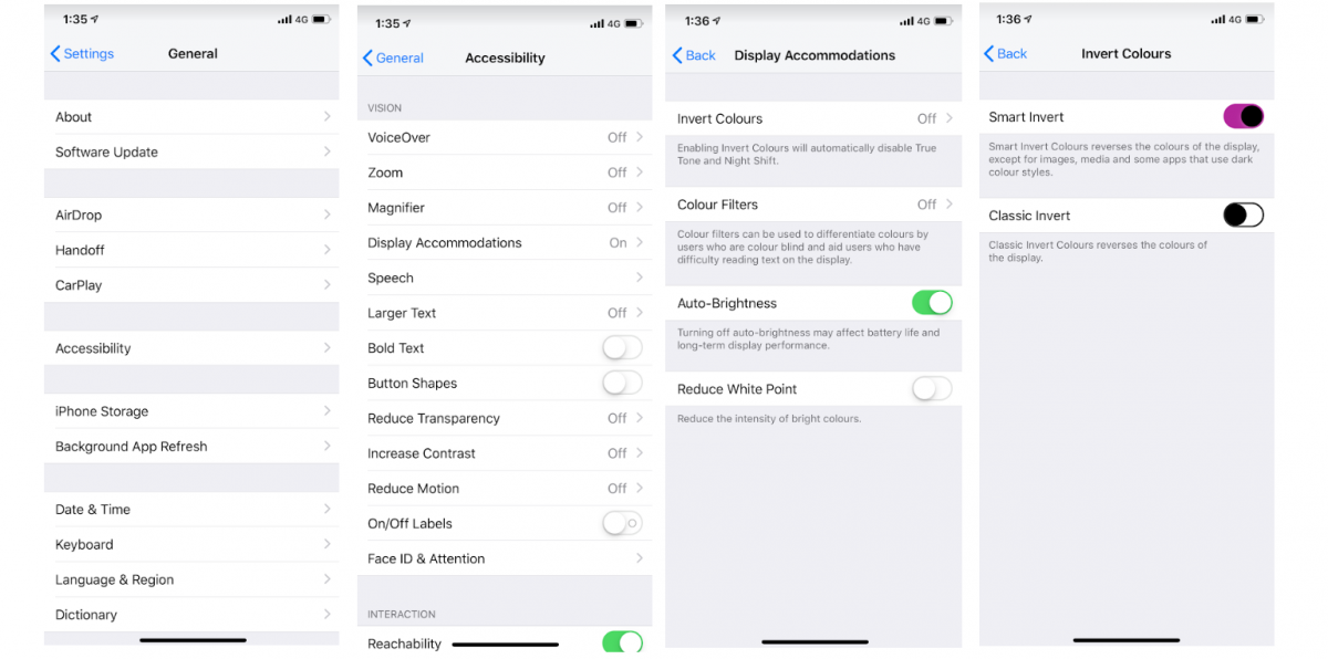 Steps to activate the system-wide dark theme on Apple iPhone; Picture credit: DH Photo/ Rohit KVN