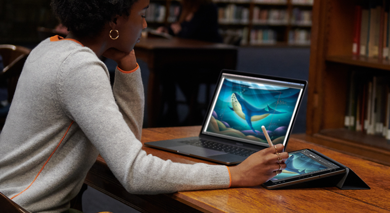 Sidecar feature of macOS Catalina; picture credit: Apple