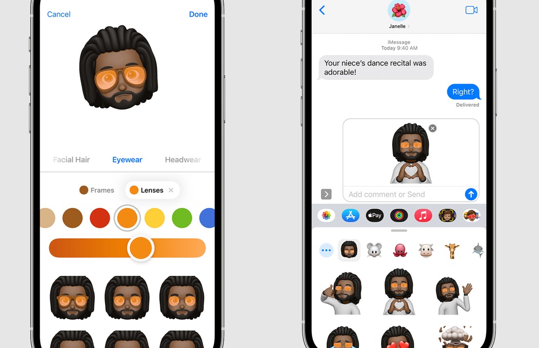 Memoji feature on iPhone. Credit: Apple