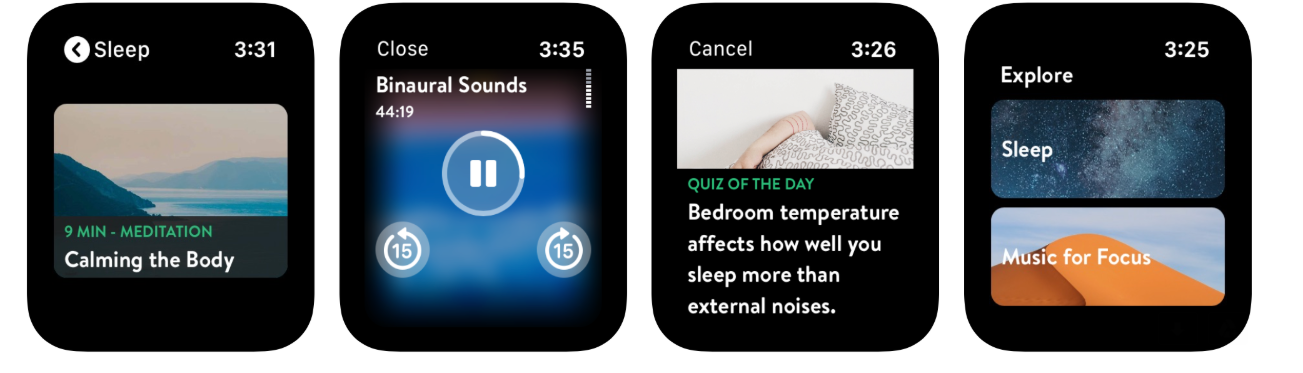 Asana Rebel app for the Watch. Credit: Apple