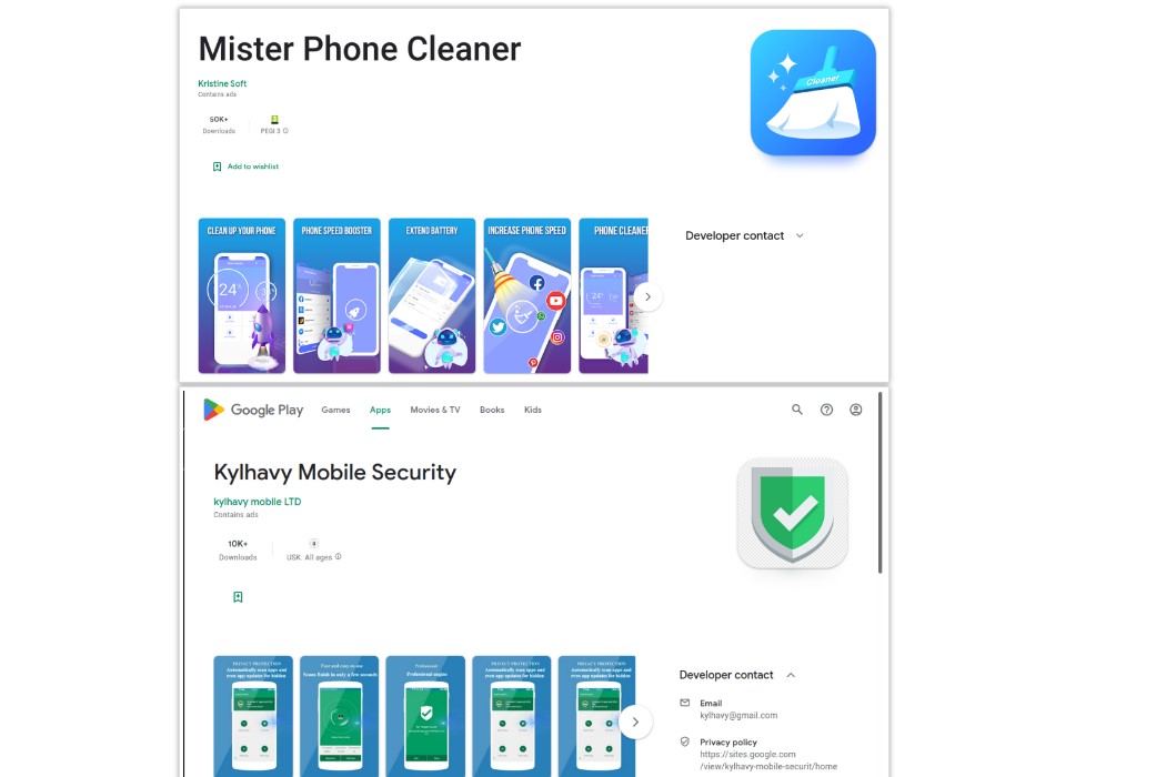 Bad apps detected on Google Play Store. Credit: Fox IT