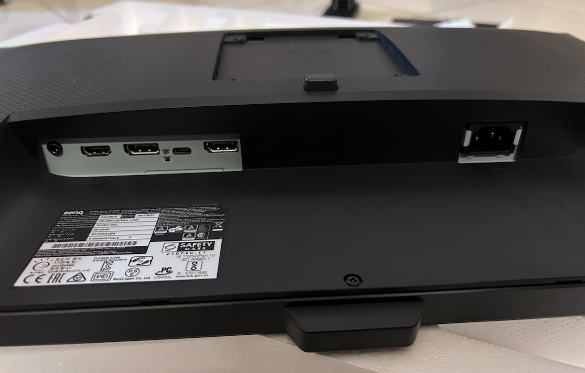 BenQ GW2785TC display ports. Credit: DH Photo/KVN Rohit