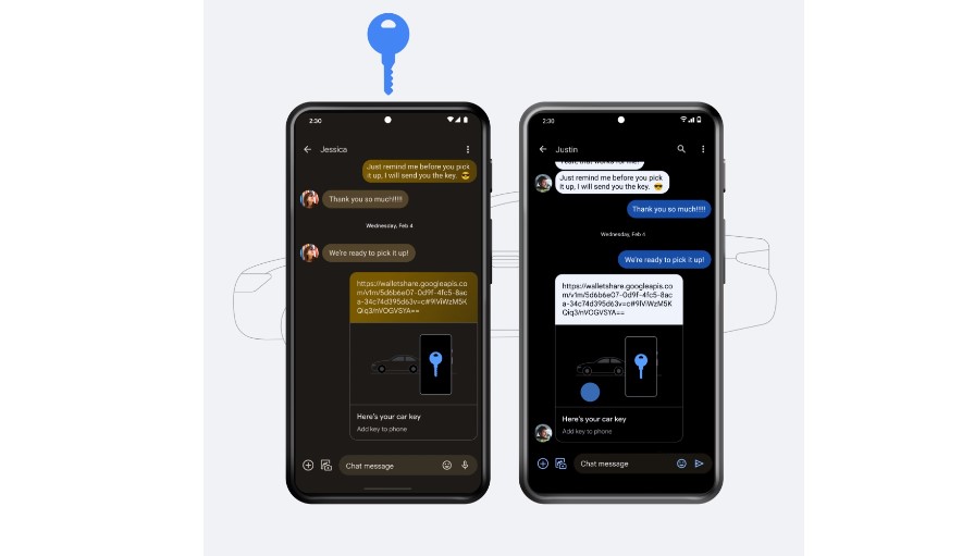 Google to bring Digital Car Key sharing feature to Pixels and iPhones. Credit: Google