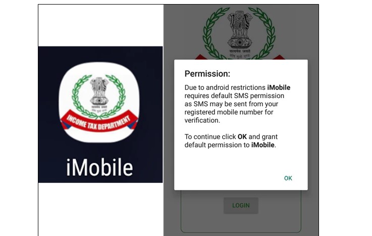 Fake Income Tax iMobile app (Credit: McAfee)