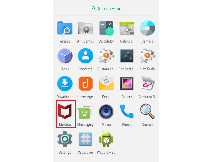 Fake McAfee app on Android phone. Credit: Cyble