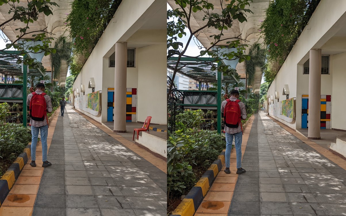 Magic Eraser feature demo on Pixel 6a camera. Credit: DH Photo/KVN Rohit