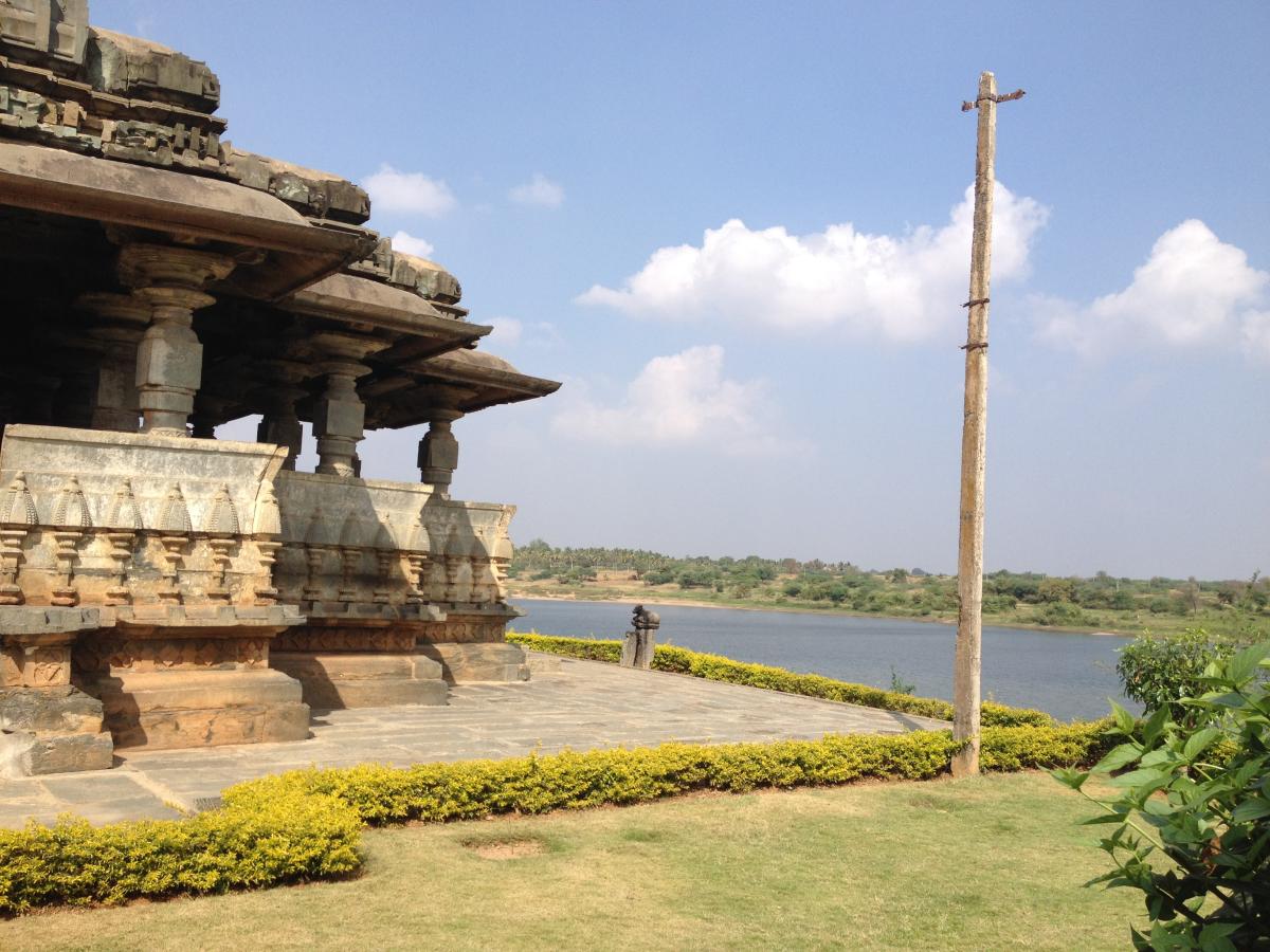 Galageshwara Temple on theedge of River Tungabhadra, in Haveri district.