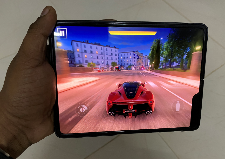 Asphalt 9: Legends gaming on Samsung Galaxy Fold (DH Photo/Rohit KVN)