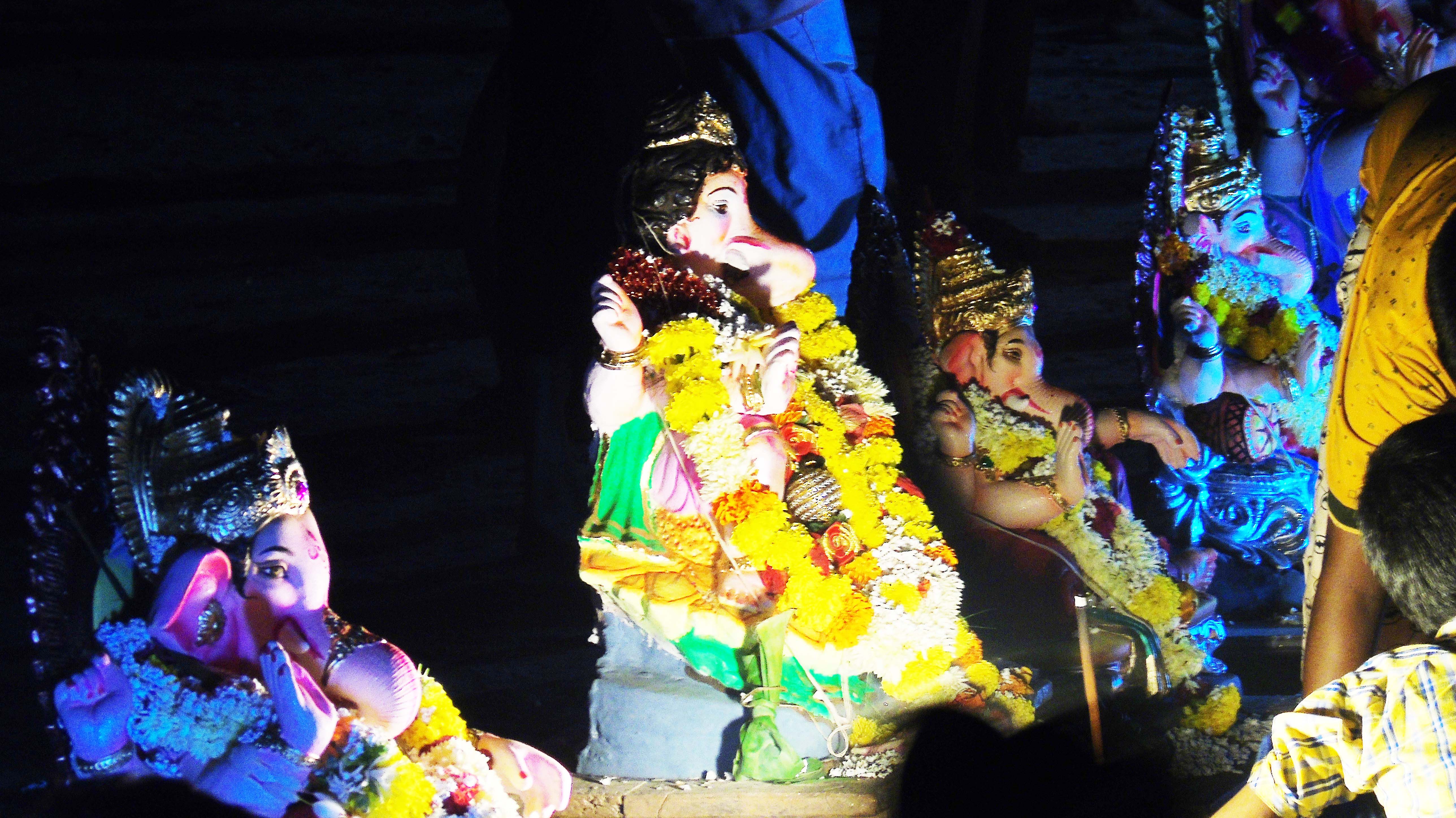 Ganesh visarjan in the sea