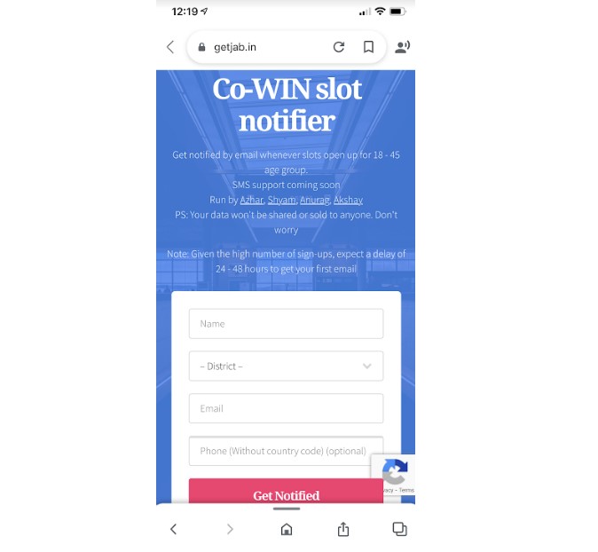 GetJab.in website (screen-grab)