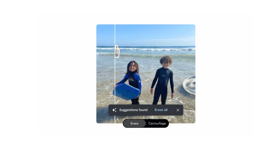 Magic Eraser feature. Credit: Google