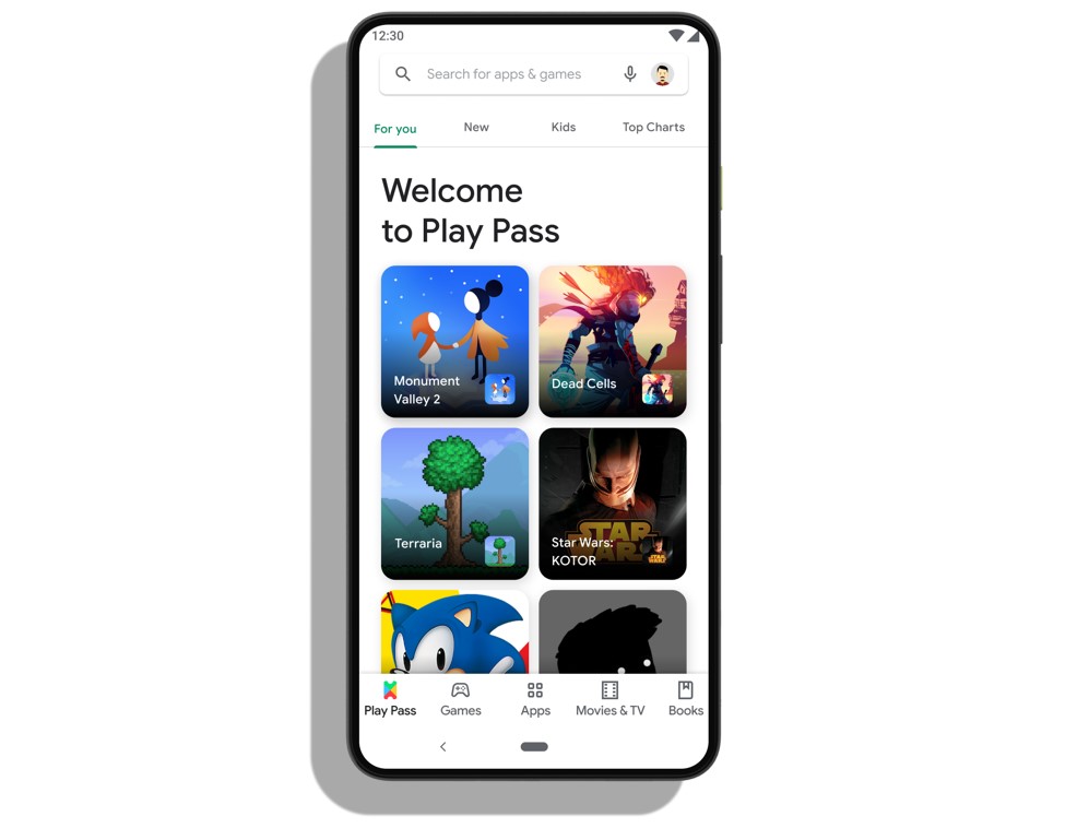 Google Play Pass on Android phone. Credit: Google