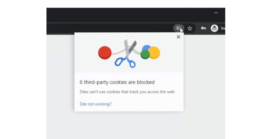 Chrome offers an option for users to block third-party apps, websites to access cookies(Picture credit: Google)