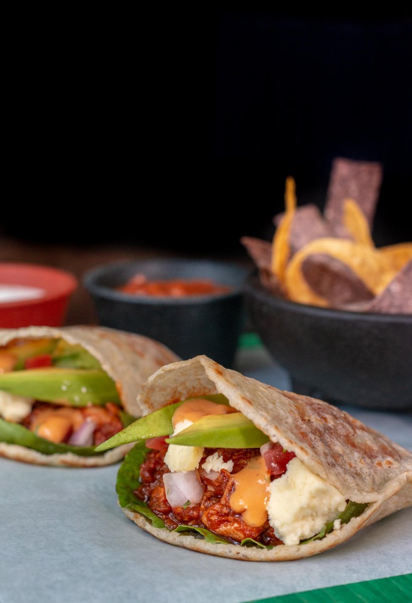 Gorditas with spiced avocado