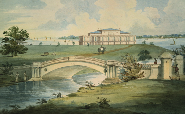Painting Governor General’s House & Park at Barrackpore. (1808) Courtesy: British Library