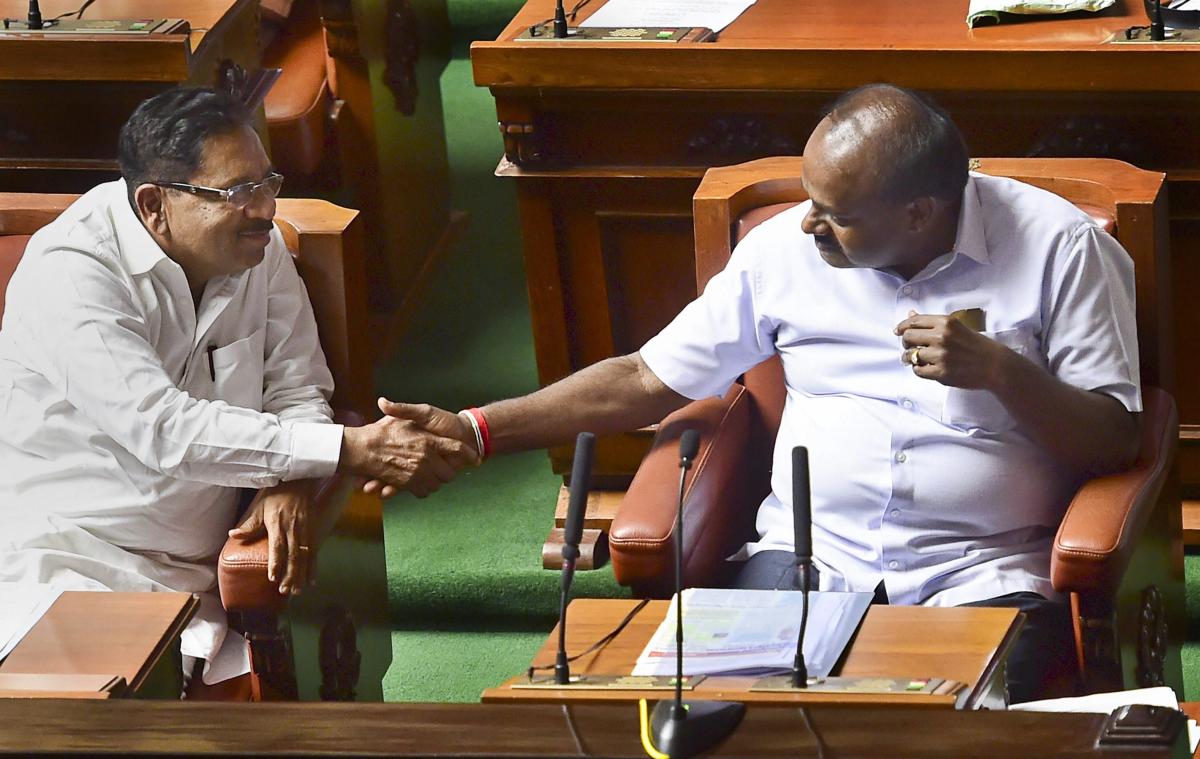 G Parameshwara and H D Kumaraswamy. DH Photo