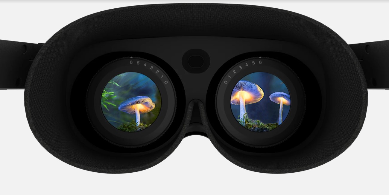 The new Vive XR Elite comes with the option to adjust the eyes' inter-pupillary distance between 54 to 73mm. Credit: HTC