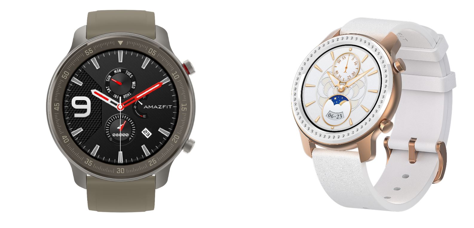 Huami Amazfit GTR Titanium (left) and Glitter (right) edition (Picture Credit: Huami Amazfit India)