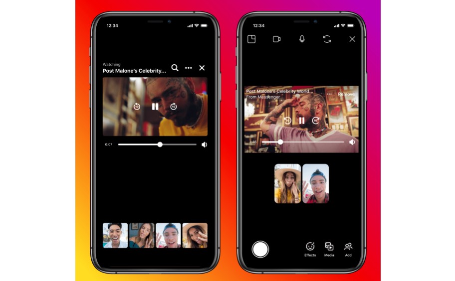 Watch Together feature on Instagram. Credit: Instagram