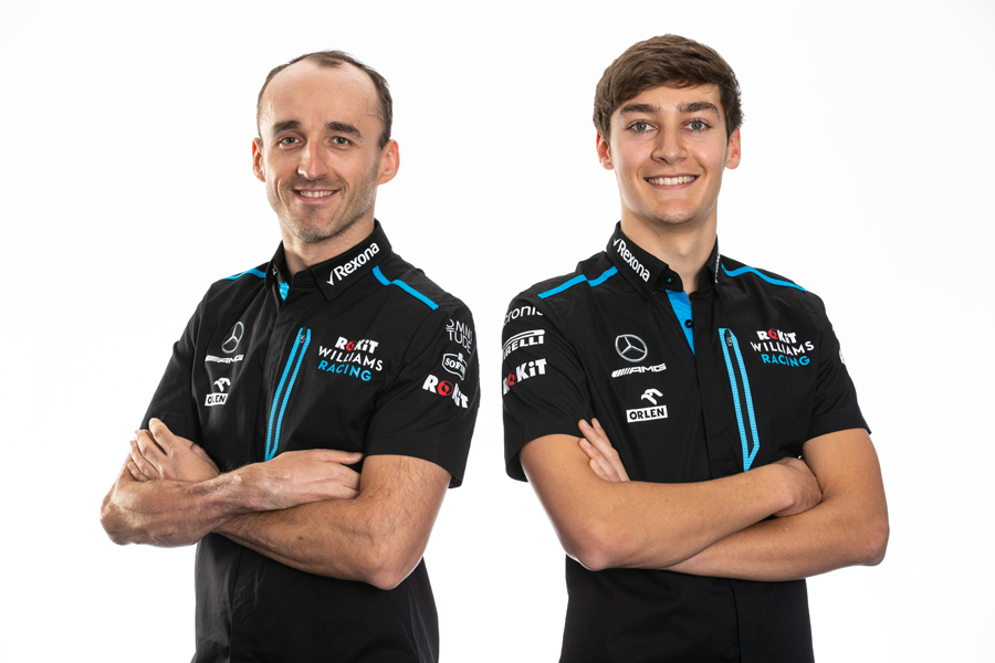 Kubica (L) and Russell. Picture credit: Williams Racing