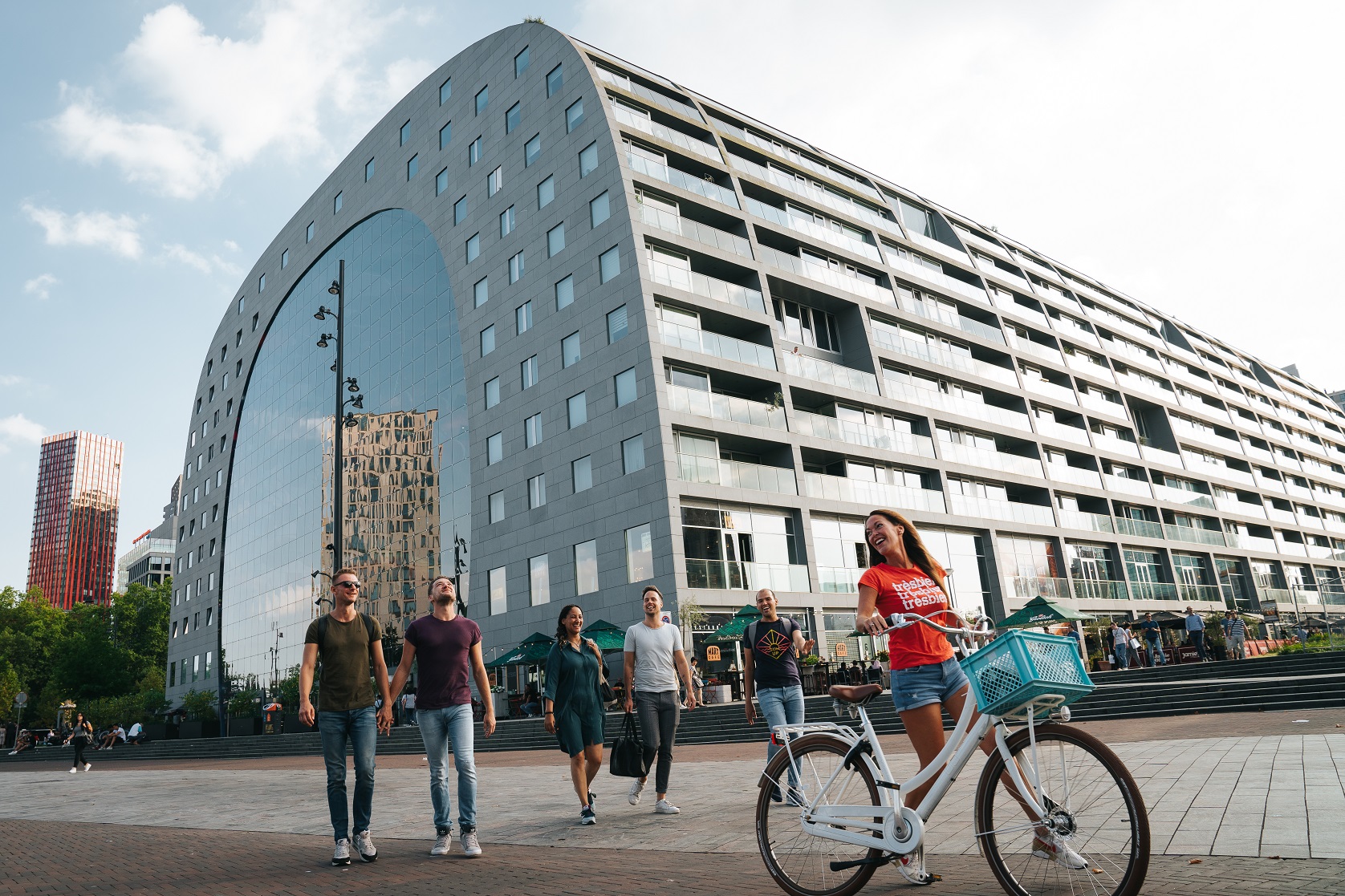 The Markthal, a covered bazaar.