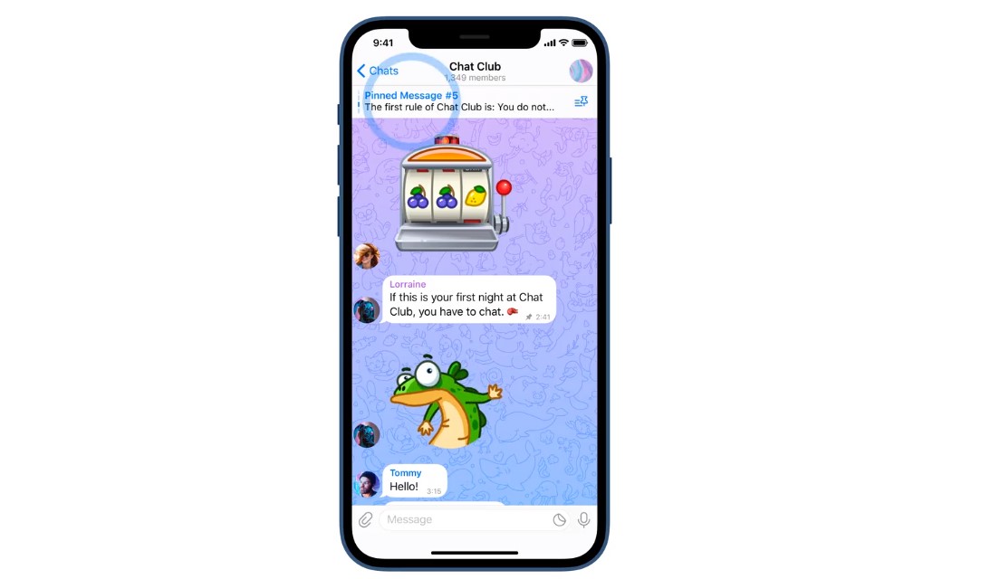 Multiple Pinned Messages feature. Credit: Telegram