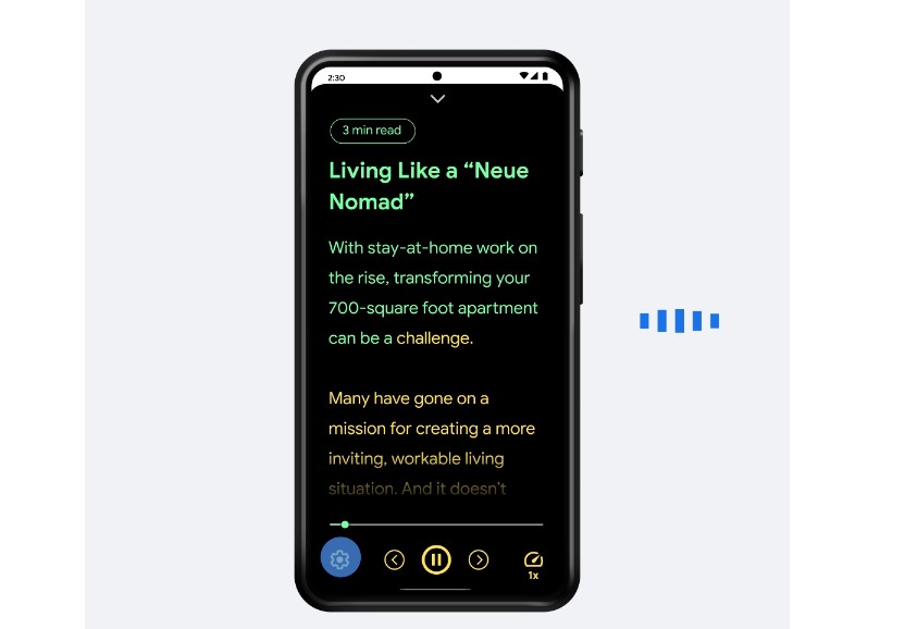 New Reading mode coming to Android phones. Credit: Google