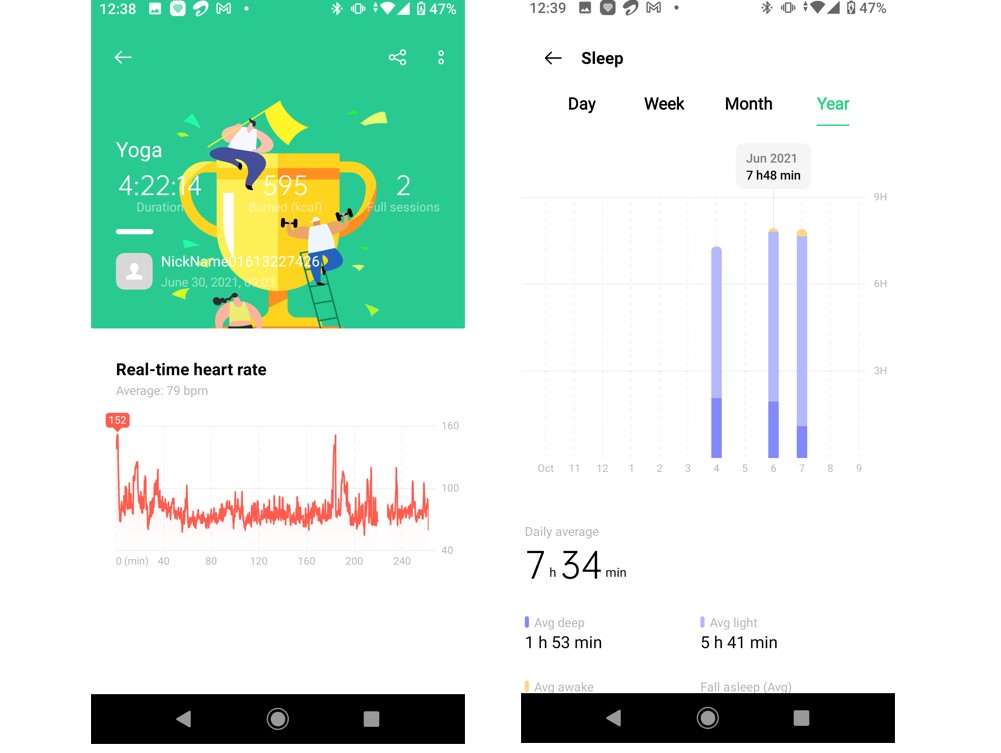Oppo HeyTap Health app. Credit: DH Photo/KVN Rohit