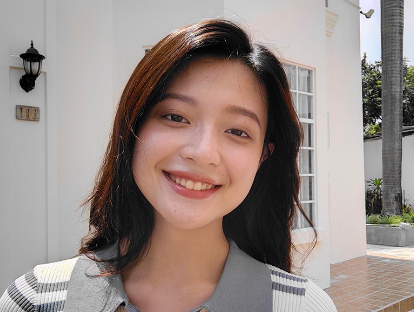 Sample selfie picture was taken using Oppo's concept phone. Credit: Oppo