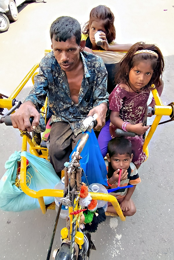 Sanjay Kale with his children Deepali, Radha and Babu. PHOTOS BY AUTHOR