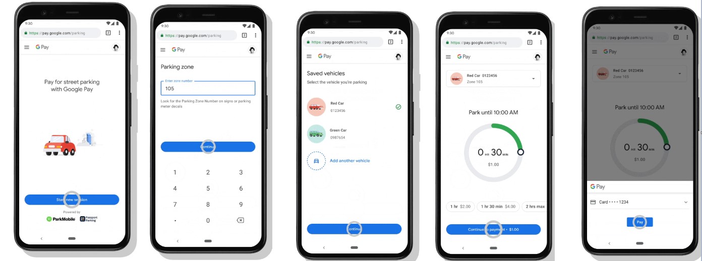 Pay for Parking feature on Google Maps. Credit: Google