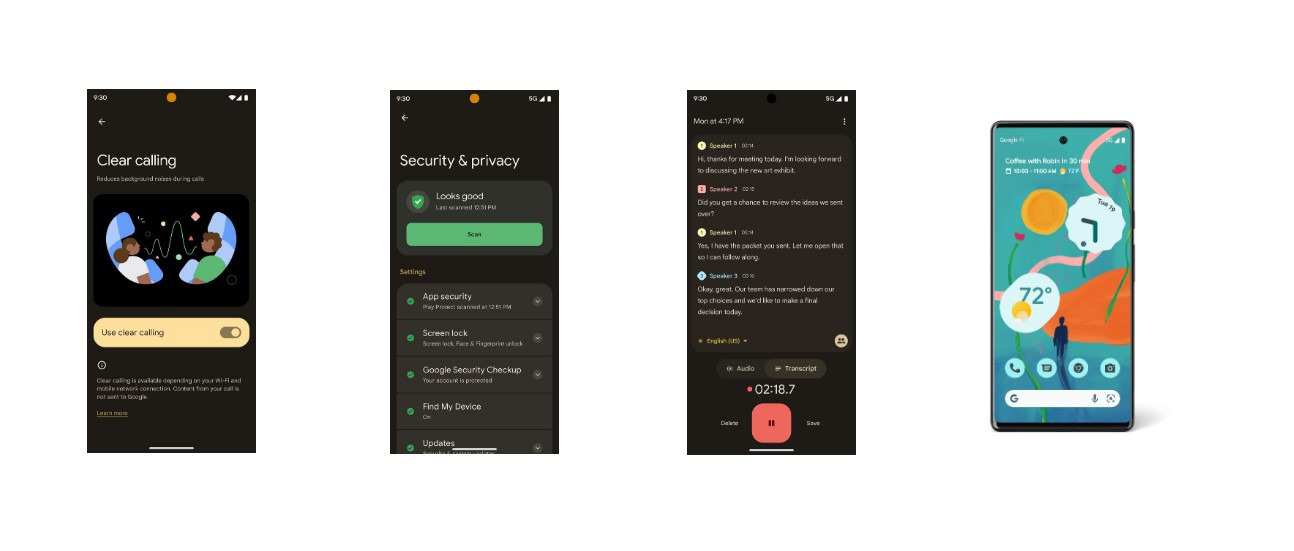 New features coming with the December update to Pixel phones. Credit: Google