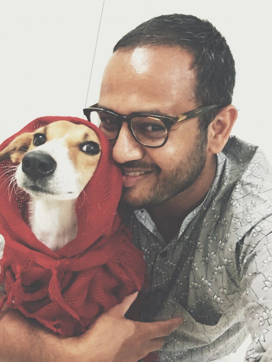 Prateekshankar Dixit takes care of his paralysed pet Juno.A previous house owner was not too helpful, he says.
