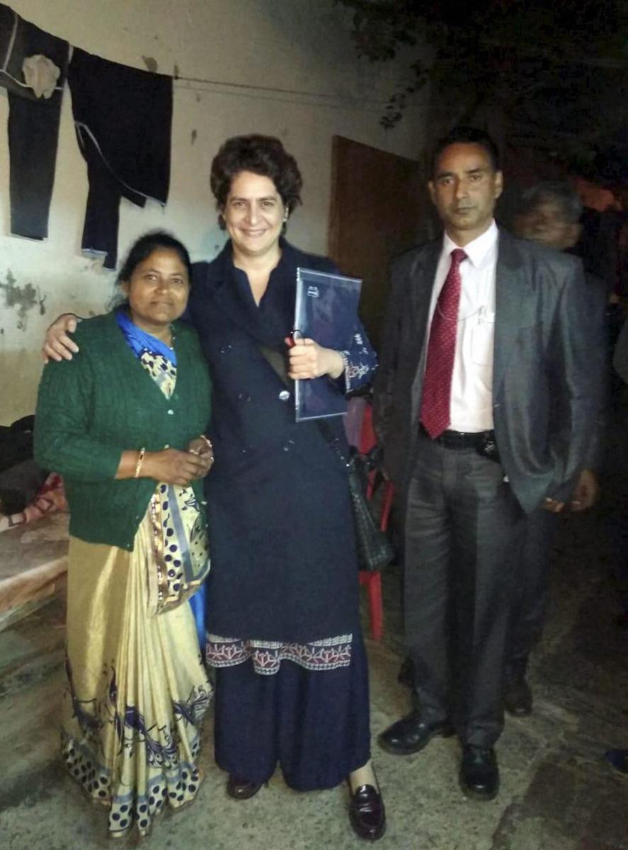 Newly appointed Congress General Secretary Priyanka Gandhi Vadra <g class=