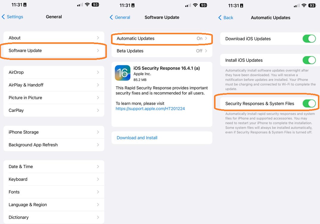 [Representational Image] Steps on how to enable Rapid Security Response update on iPhone. Credit: DH Photo/KVN Rohit
