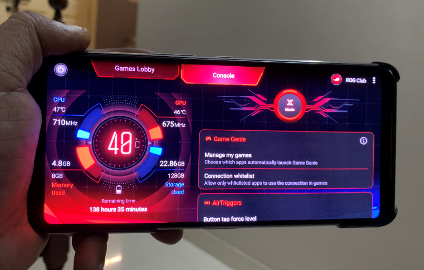 Asus ROG Phone 2 Game Armoury Crate (DH Photo/Rohit KVN)