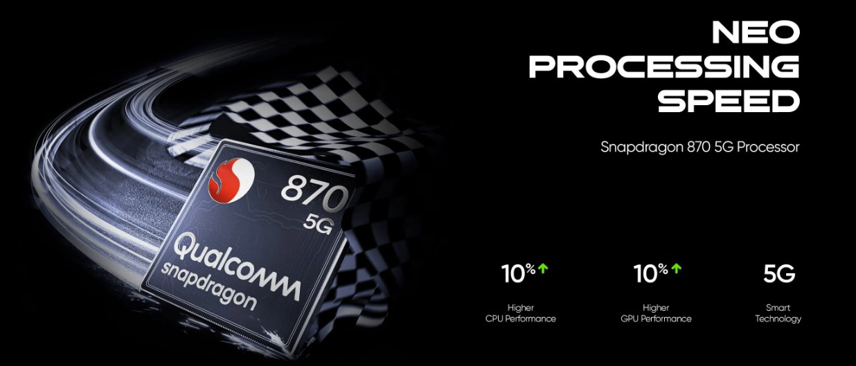 Realme GT Neo 3T with Qualcomm Snapdragon 870. Credit: Realme