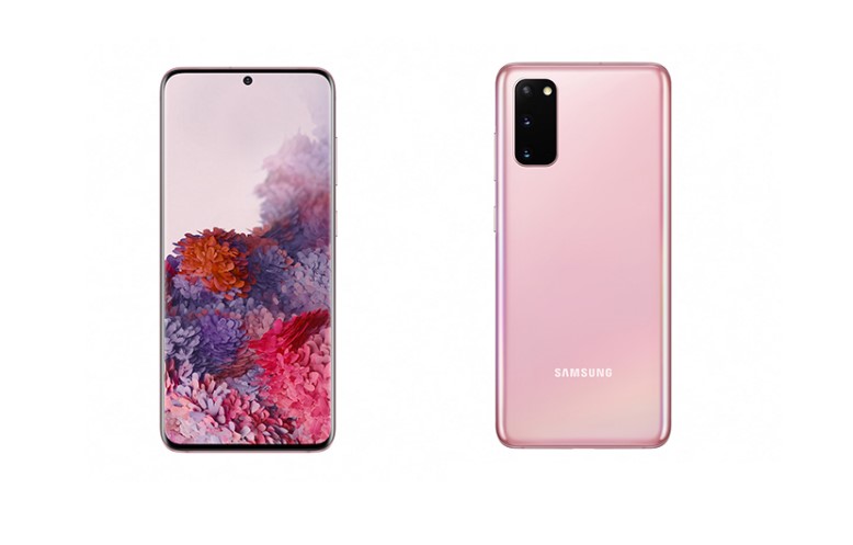 The Cosmic Pink variant of the Galaxy S20 (Credit: Samsung)