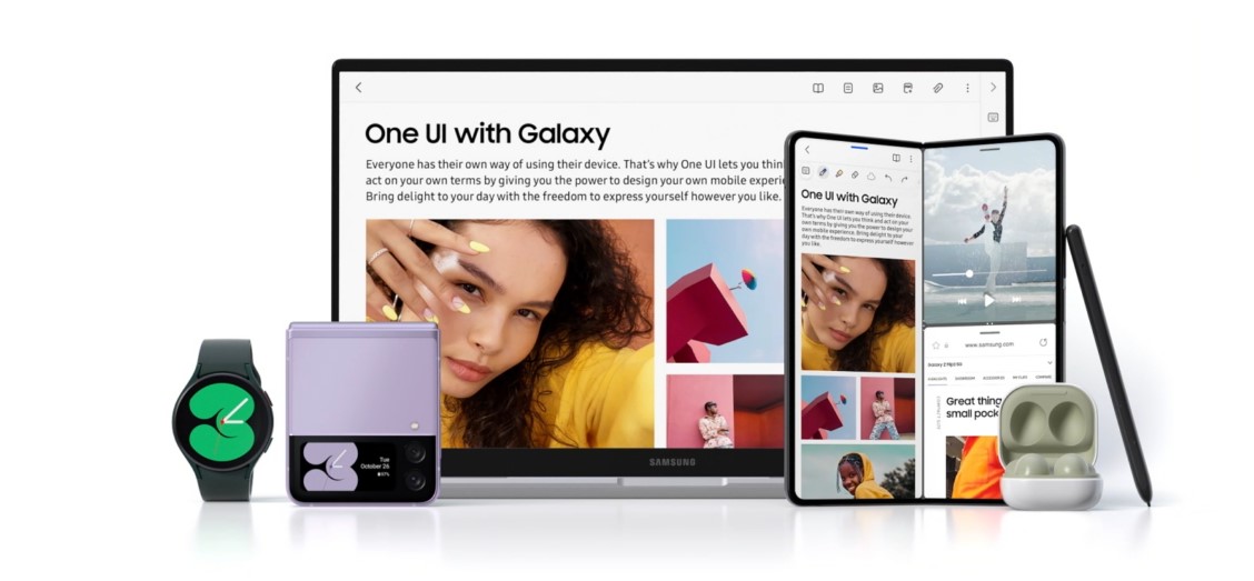 Uniform user interface on Galaxy phones, Galaxy Watches, Fold devices, and Tablets. Credit: Samsung