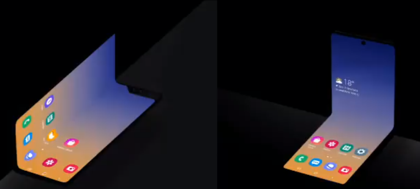 Samsung's flexible flip phone teaser screen-shot (Picture Credit: Samsung US Newsroom/Twitter)