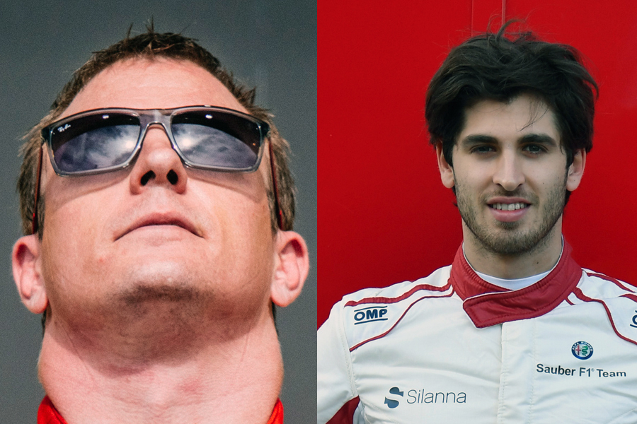 Kimi Raikkonen and Antonio Giovinazzi. Picture credit: Sauber