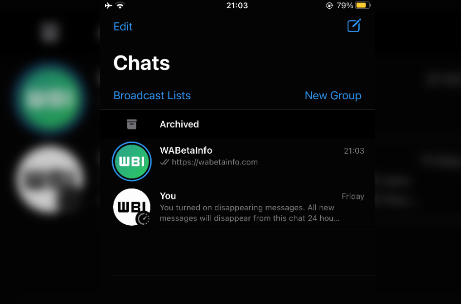WhatsApp testing a feature to allow users to view status updates within the chat list. Credit: WABetaInfo