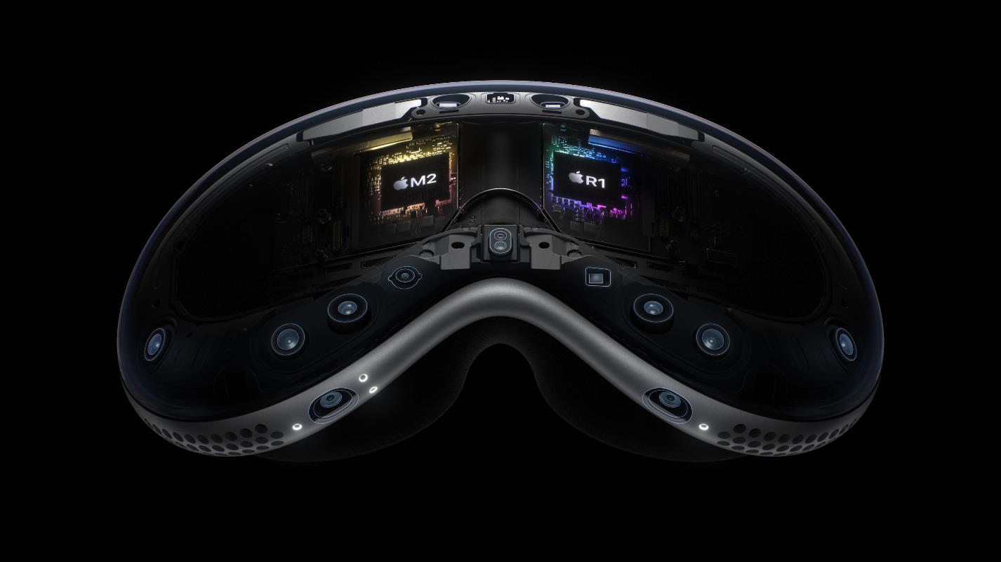 The new Vision Pro headset. Credit: Apple
