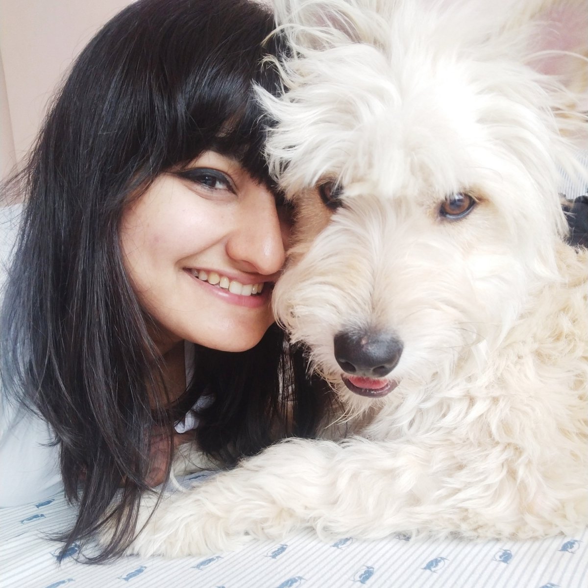 Shagun Ohri with Snowy. Apartment dwellers shouldknow it is perfectly legal to have pets, she says.