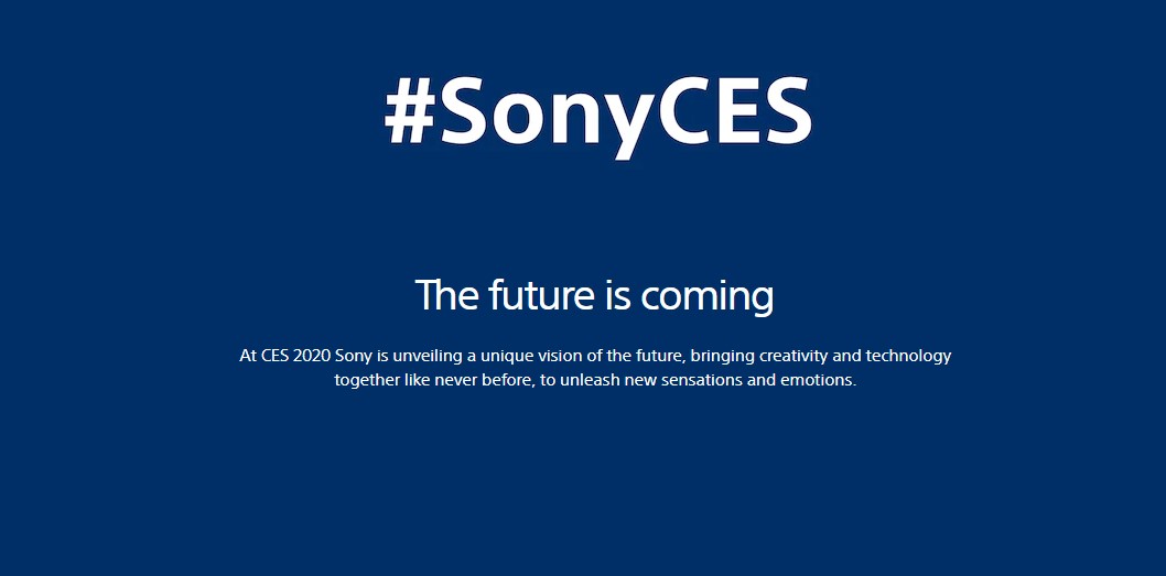 Sony teaser for CES 2020 (Credit: Sony)