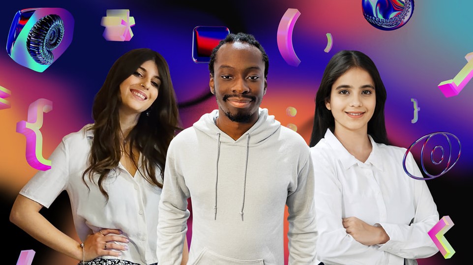 Swift Student Challenge 2023 winners include (from left to right) Marta Michelle Caliendo, Yemi Agesin, and Asmi Jain.