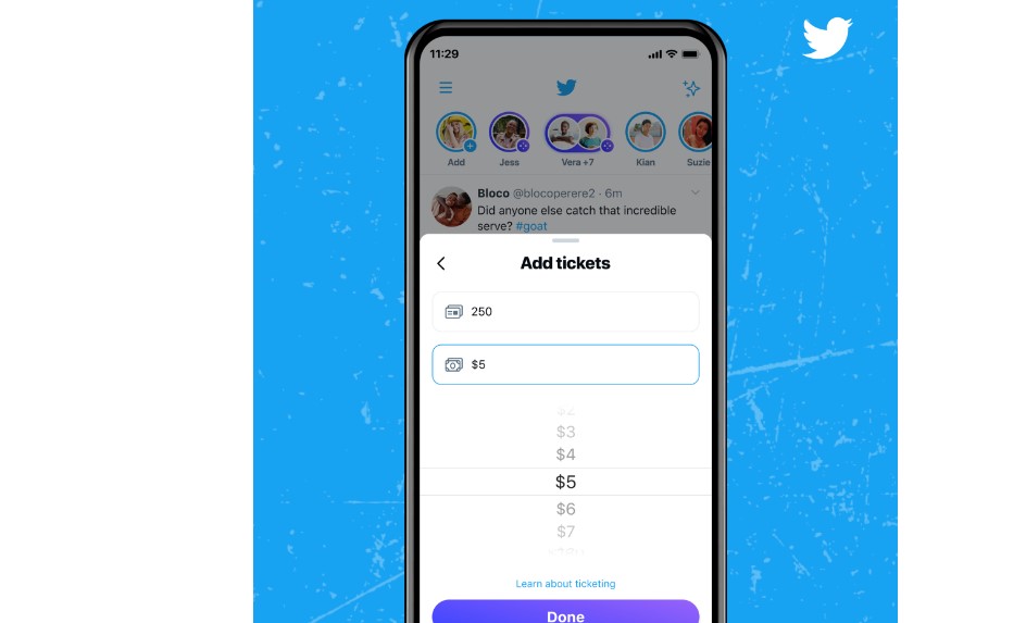 Ticketed Spaces on Twitter. Credit: Twitter