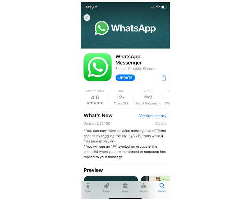WhatsApp releases new update (screen-shot)