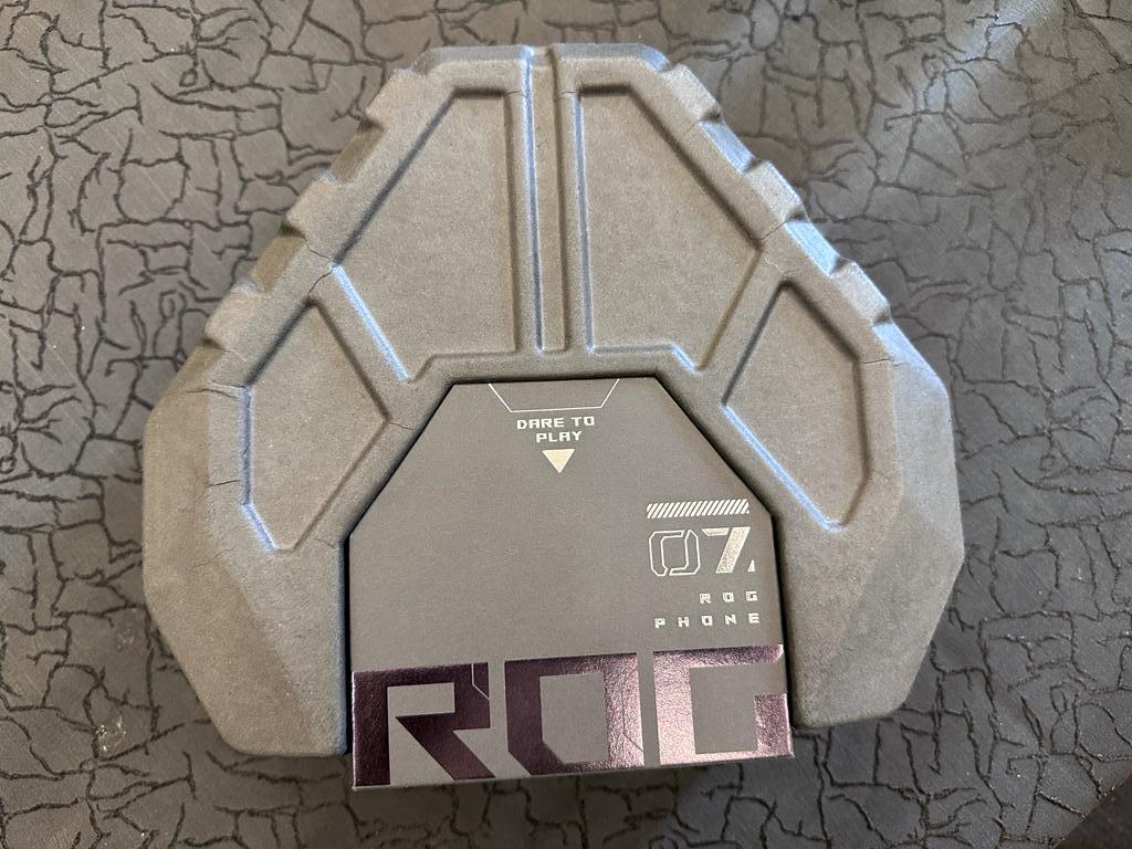 Asus ROG Phone 7 Ultimate retail box. Credit: DH Photo/KVN Rohit