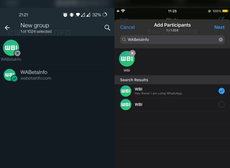 WhatsApp group limit increased. Picture Credit: WABeta Info